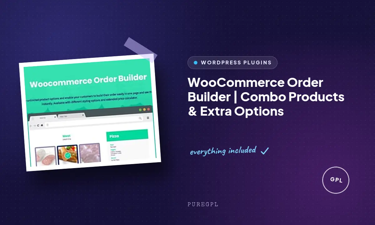 WooCommerce Order Builder | Combo Products & Extra Options
