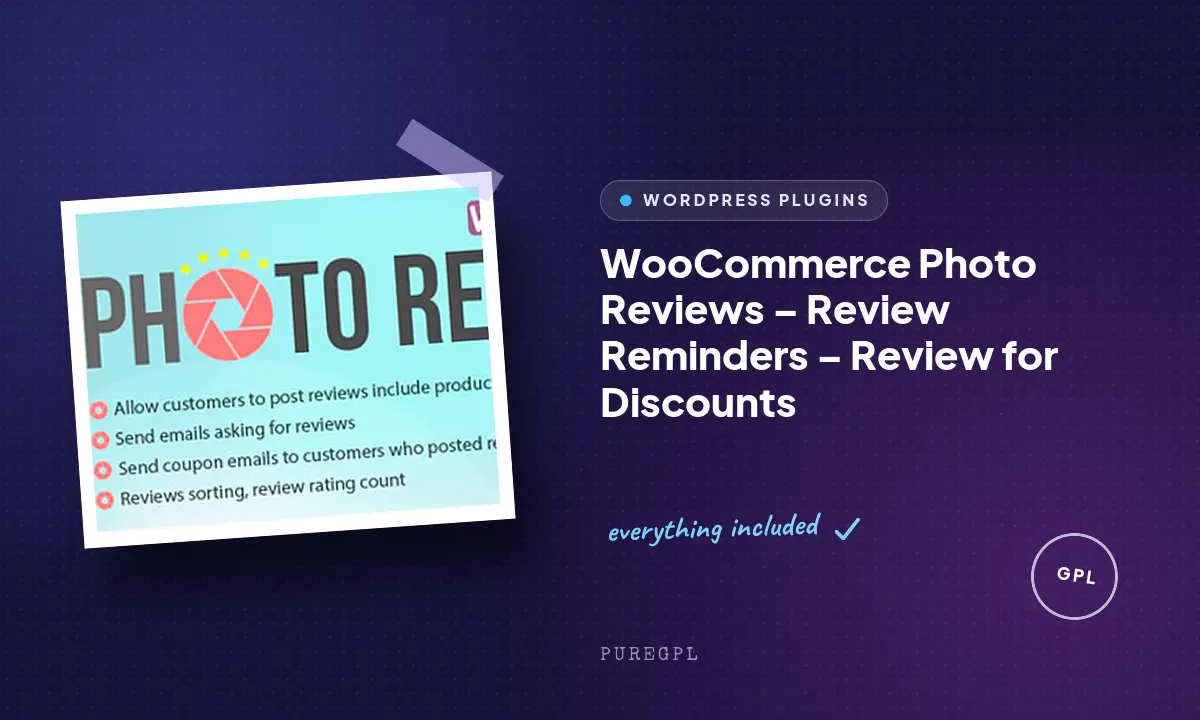 WooCommerce Photo Reviews – Review Reminders – Review for Discounts