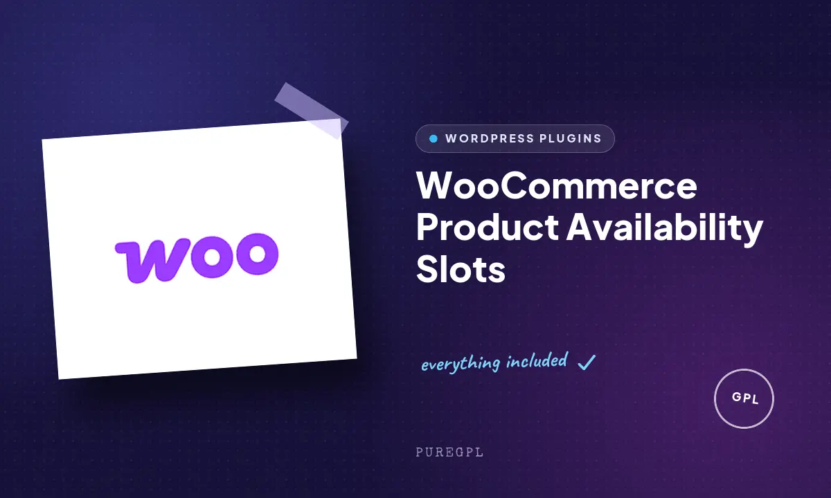 Woocommerce | Product Availability Slots
