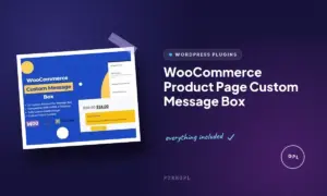 woocommerce product page custom message box