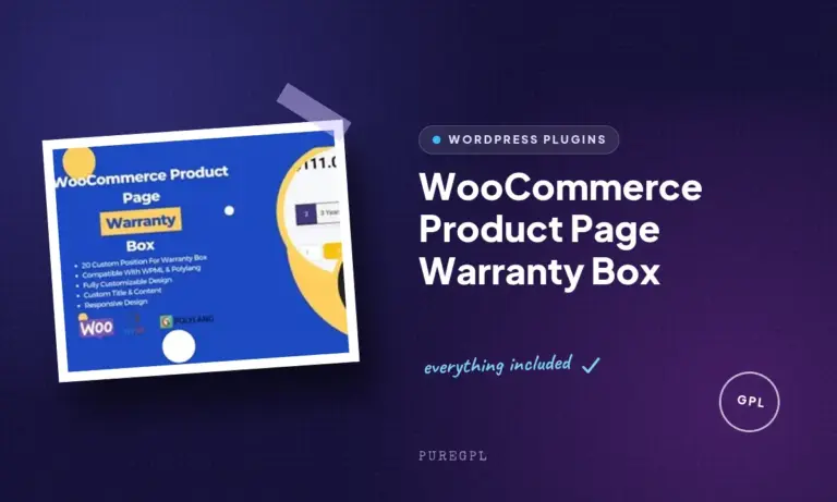 woocommerce product page warranty box