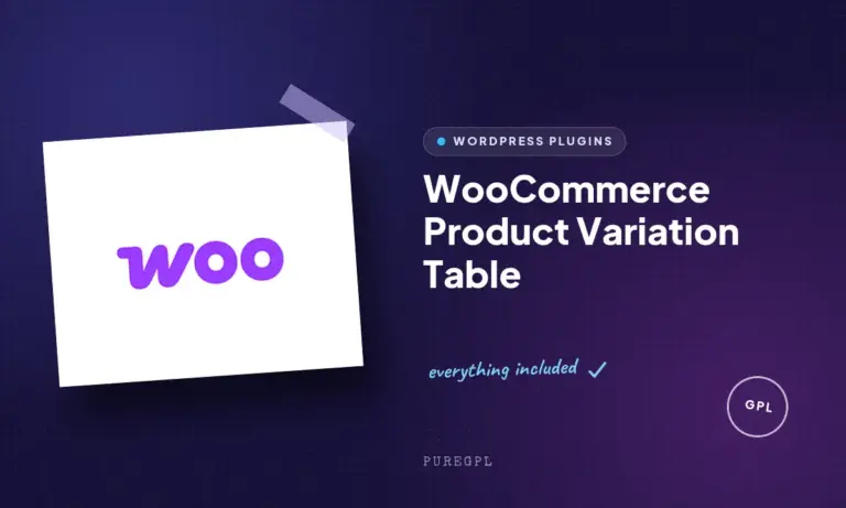 woocommerce product variation table