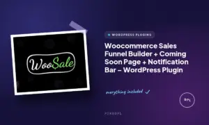 woocommerce sales funnel builder coming soon page notification bar wordpress plugin