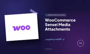 woocommerce sensei media attachments