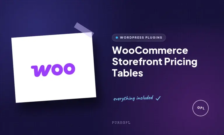 woocommerce storefront pricing tables