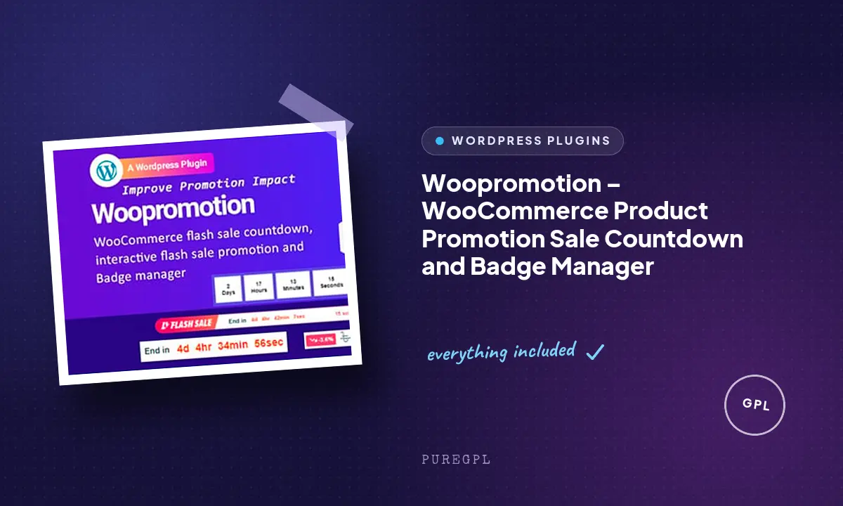 Woopromotion – WooCommerce Product Promotion Sale Countdown and Badge Manager