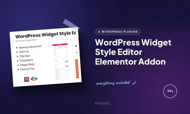 wordpress widget style editor elementor addon