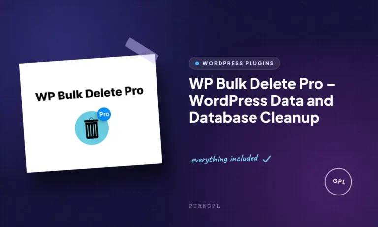 wp bulk delete pro wordpress data and database cleanup
