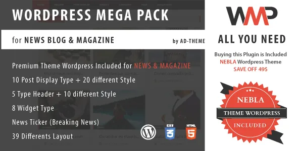wp mega pack for news blog and magazine all you need 1