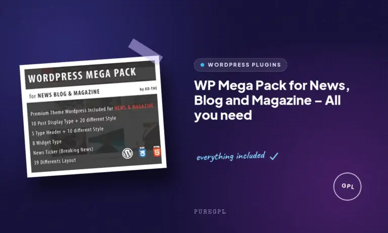 wp mega pack for news blog and magazine all you need