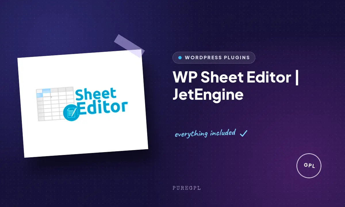 WP Sheet Editor | JetEngine