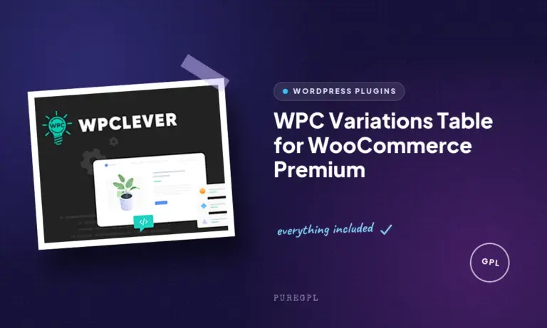 wpc variations table for woocommerce premium