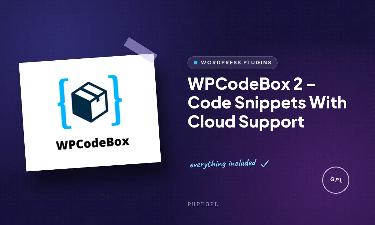 WPCodeBox 2 – Code Snippets With Cloud Support
