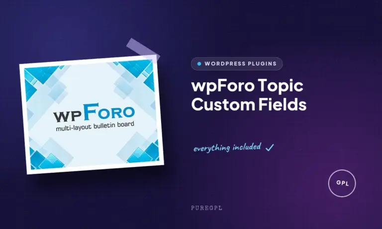 wpforo topic custom fields