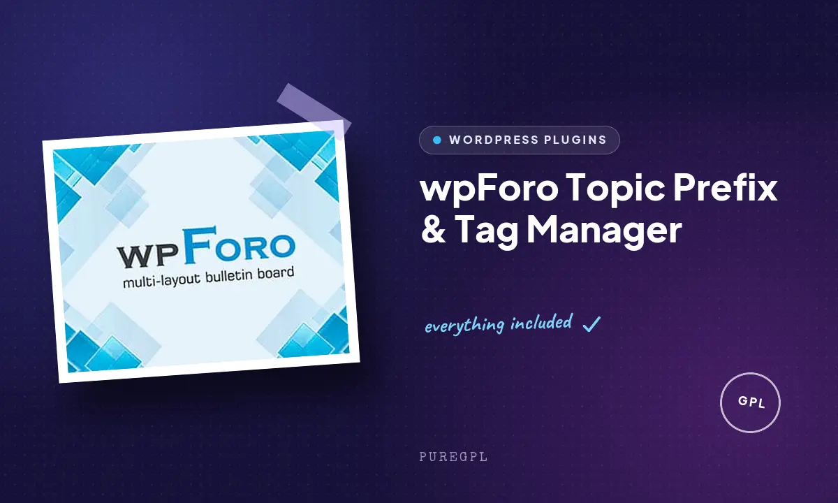 Wpforo | Topic Prefix & Tag Manager