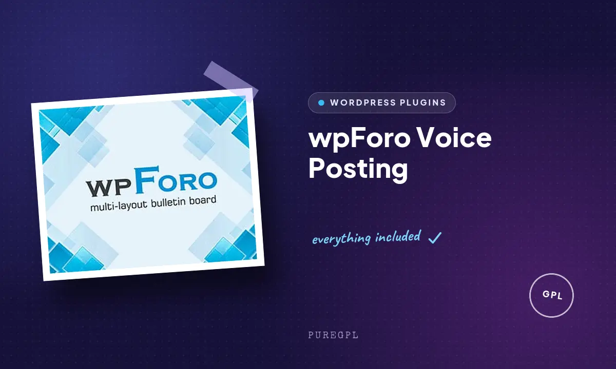 Wpforo | Voice Posting
