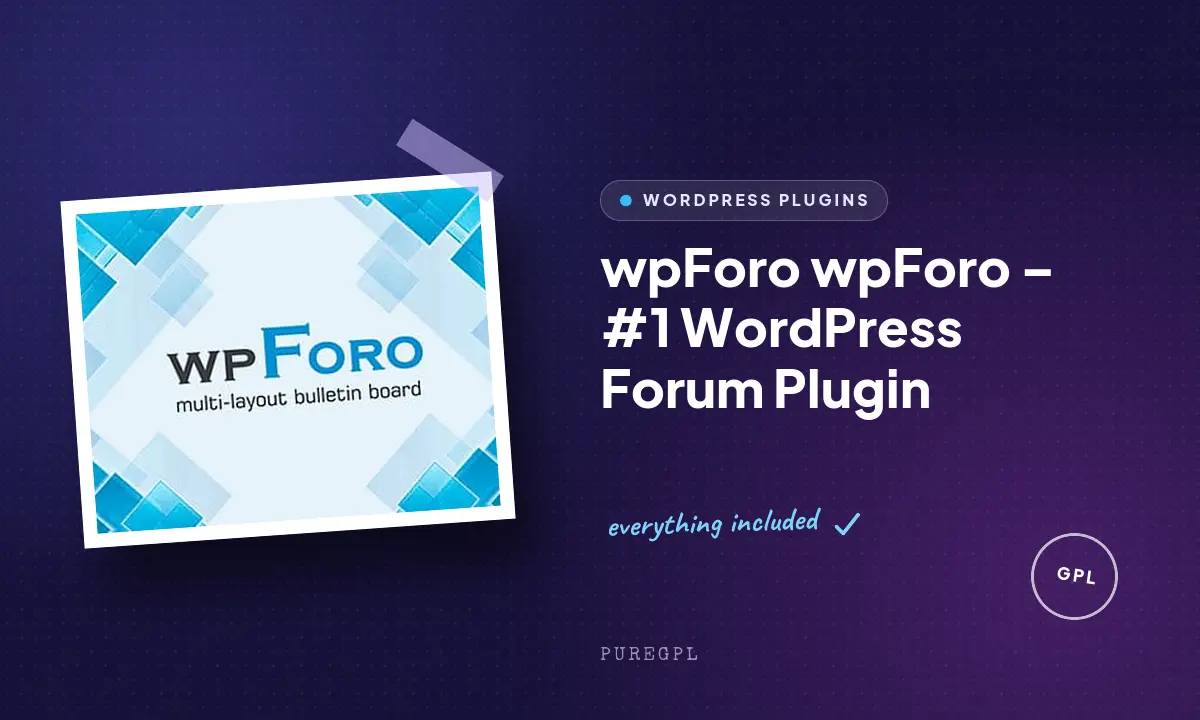 wpForo – #1 WordPress Forum Plugin