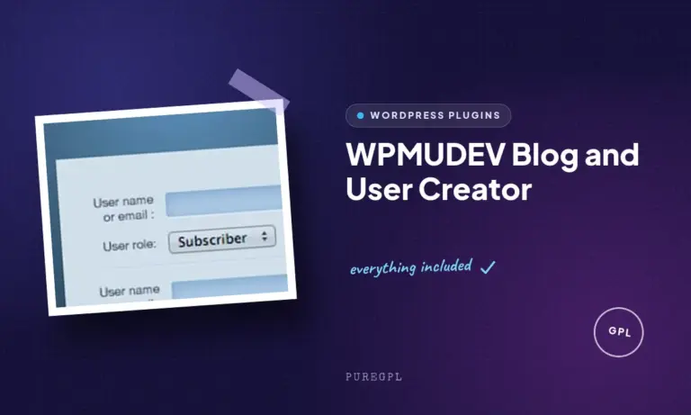 wpmudev blog and user creator