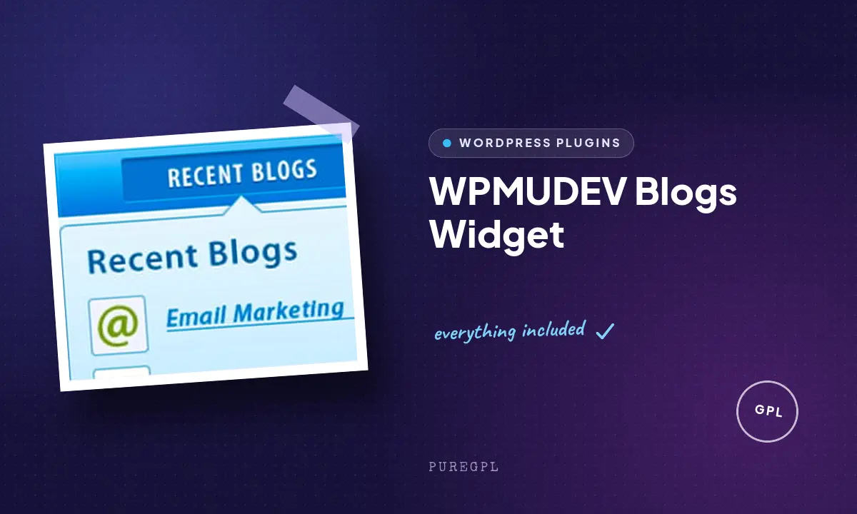 Wpmudev | Blogs Widget