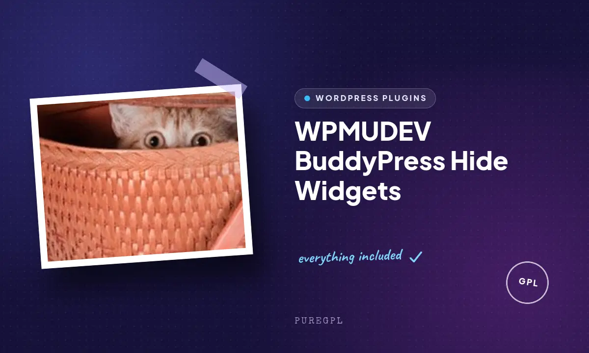 Wpmudev | BuddyPress Hide Widgets
