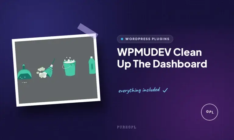 wpmudev clean up the dashboard