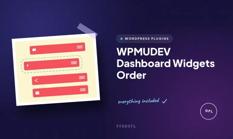wpmudev dashboard widgets order