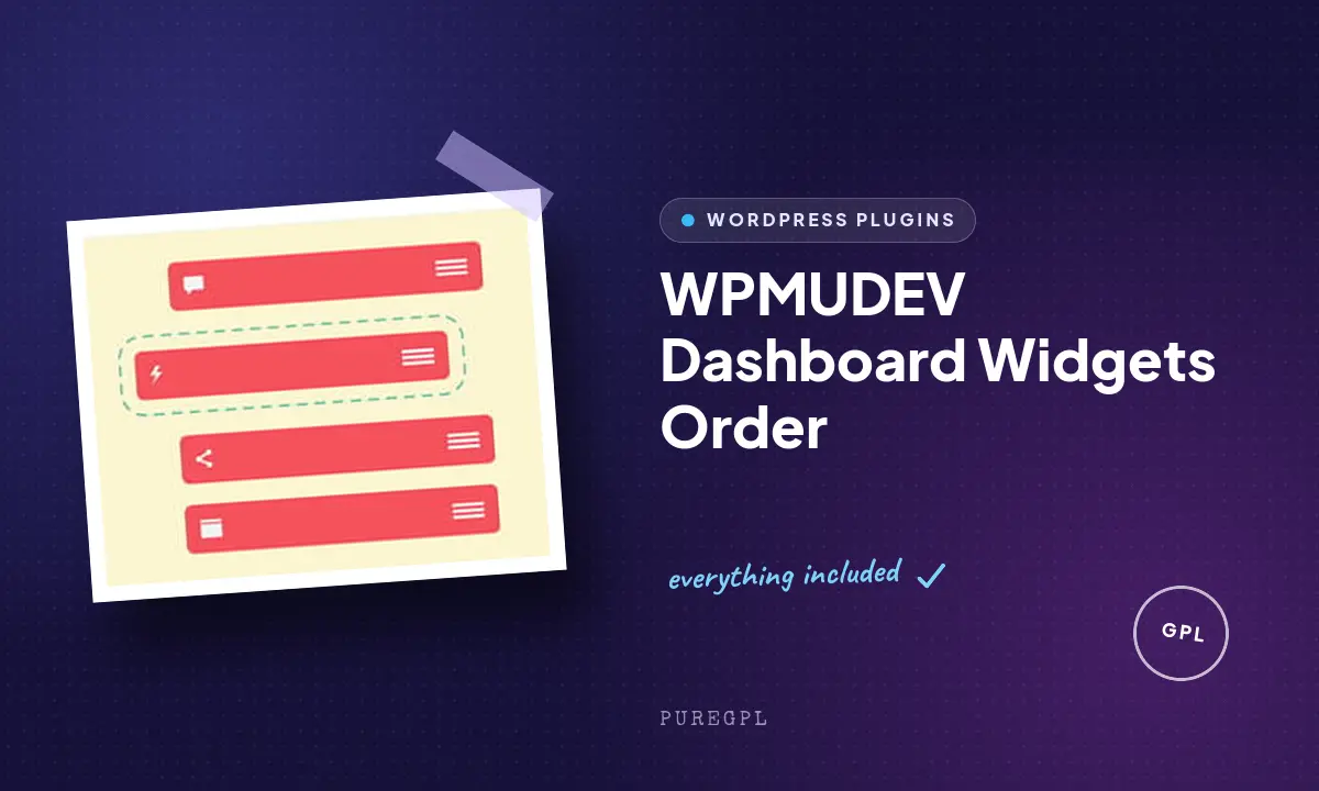 Wpmudev | Dashboard Widgets Order