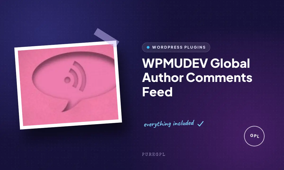 Wpmudev | Global Author Comments Feed