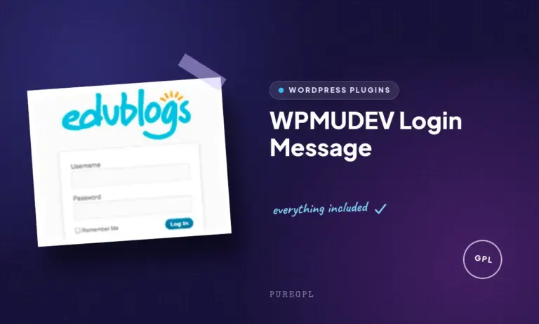 wpmudev login message
