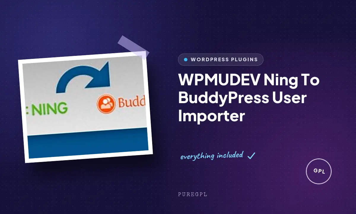 Ning To BuddyPress User Importer