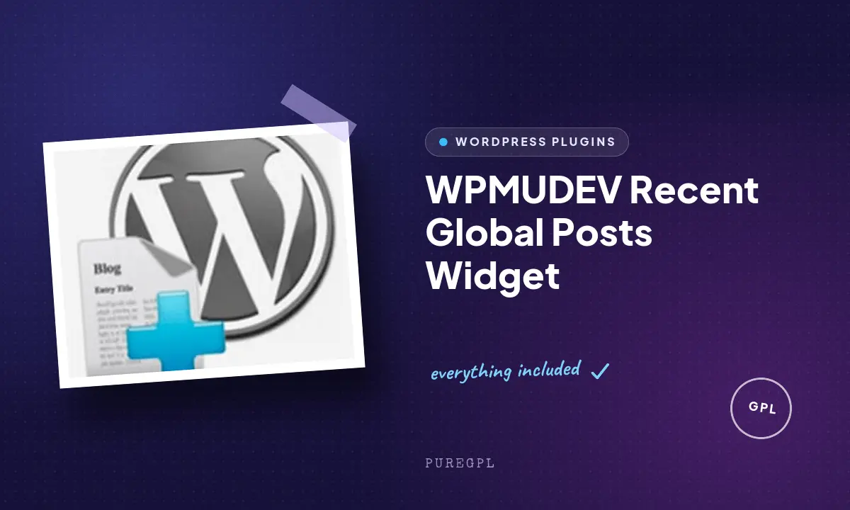 Wpmudev | Recent Global Posts Widget