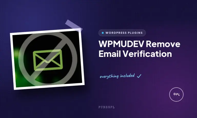 wpmudev remove email verification