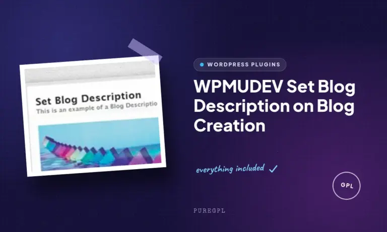 wpmudev set blog description on blog creation