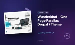 wunderkind one page parallax drupal 7 theme