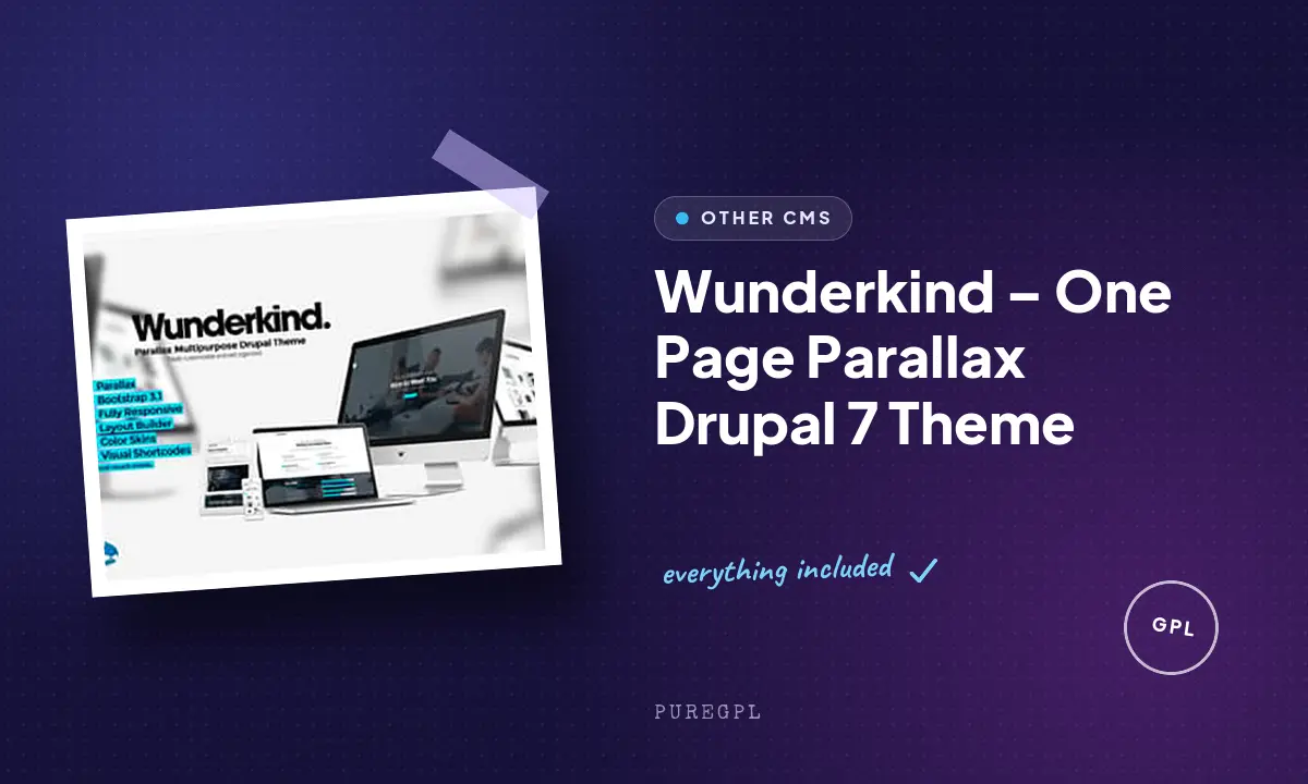 Wunderkind – One Page Parallax Drupal 7 Theme