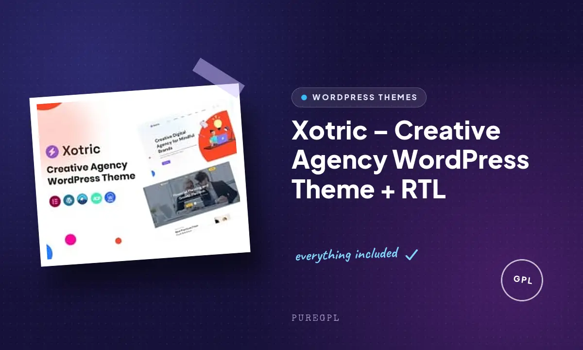 Xotric – Creative Agency WordPress Theme + RTL