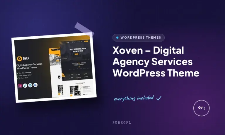 xoven digital agency services wordpress theme
