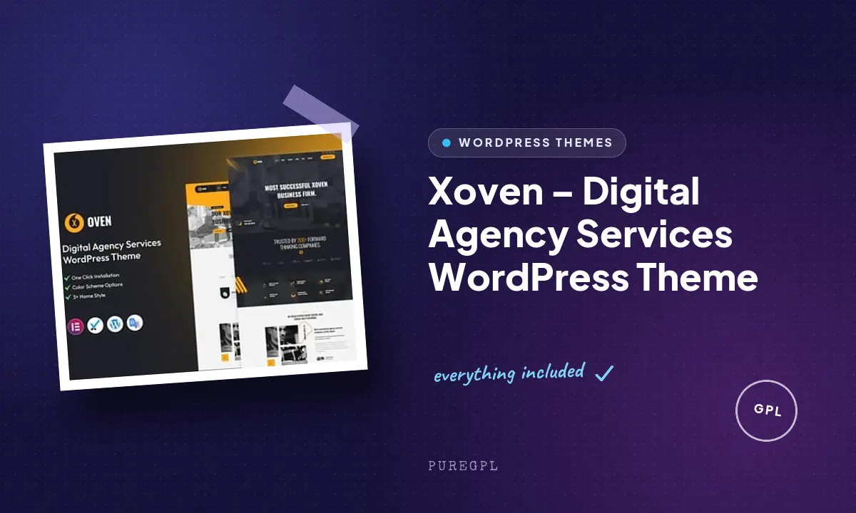 Xoven – Digital Agency Services WordPress Theme