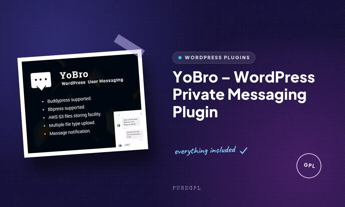YoBro – WordPress Private Messaging Plugin