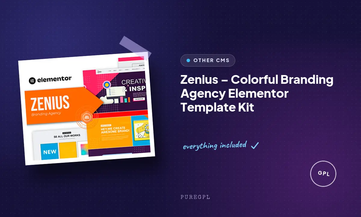 Zenius – Colorful Branding Agency Elementor Template Kit
