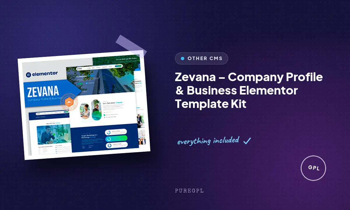 Zevana – Company Profile & Business Elementor Template Kit