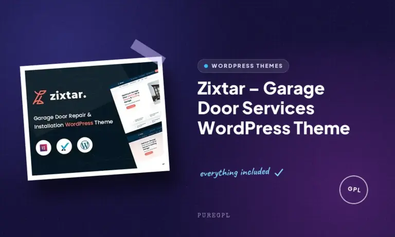 zixtar garage door services wordpress theme