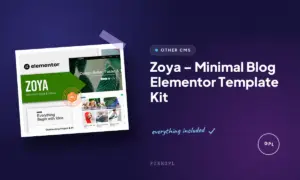 zoya minimal blog elementor template kit