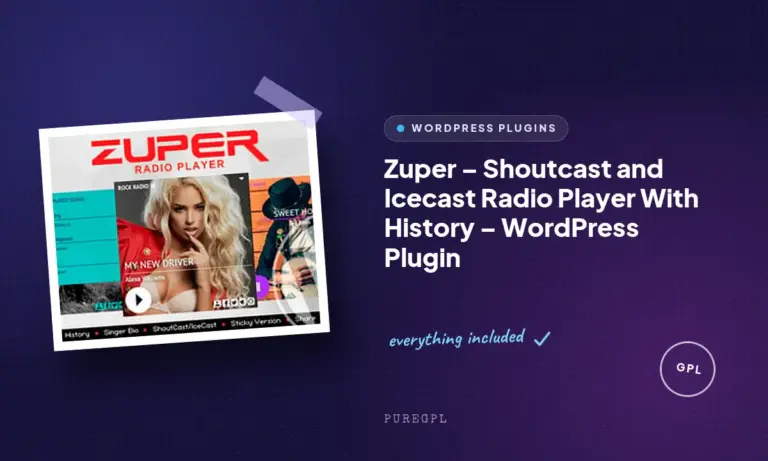 zuper shoutcast and icecast radio player with history wordpress plugin