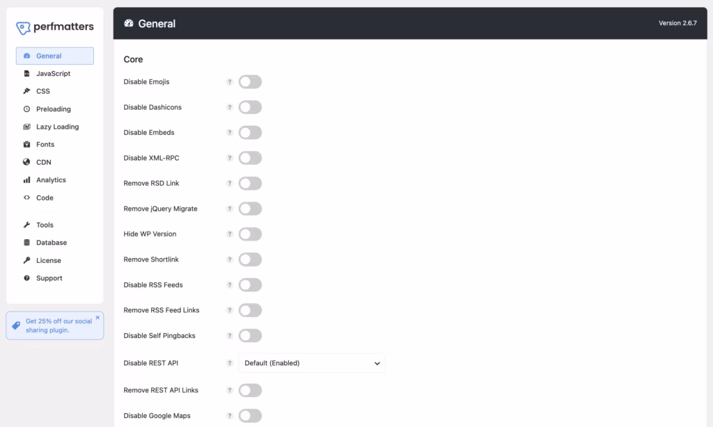 Perfmatters Review 2026: Is This Lightweight Speed Plugin Worth It? 1 the Reduces HTTP requests interface in Perfmatters — the strongest first-hand evidence this page can carry.