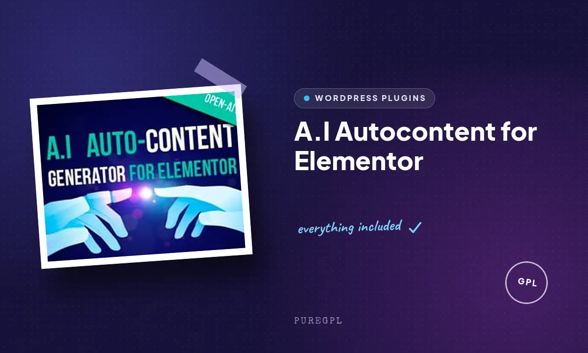Codecanyon | A.I Autocontent for Elementor