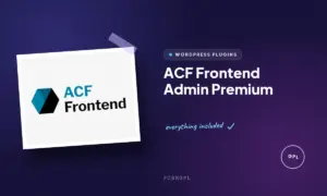 acf frontend admin premium
