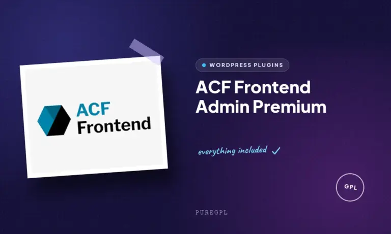 acf frontend admin premium
