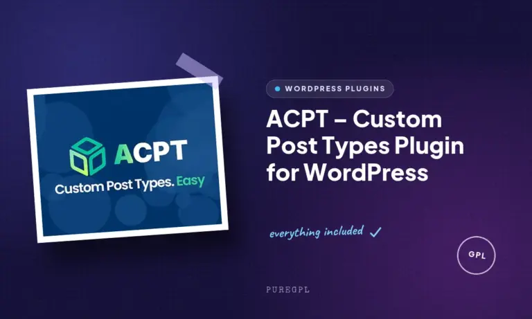 acpt custom post types plugin for wordpress