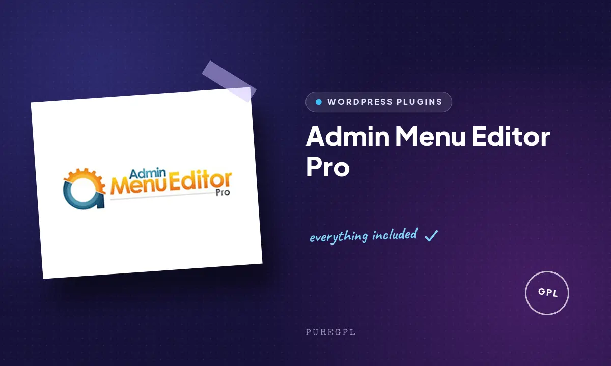Admin Menu Editor Pro